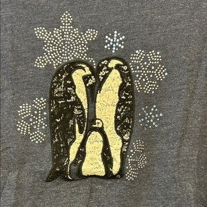 Catherines Blue Heather Penguin Family Top